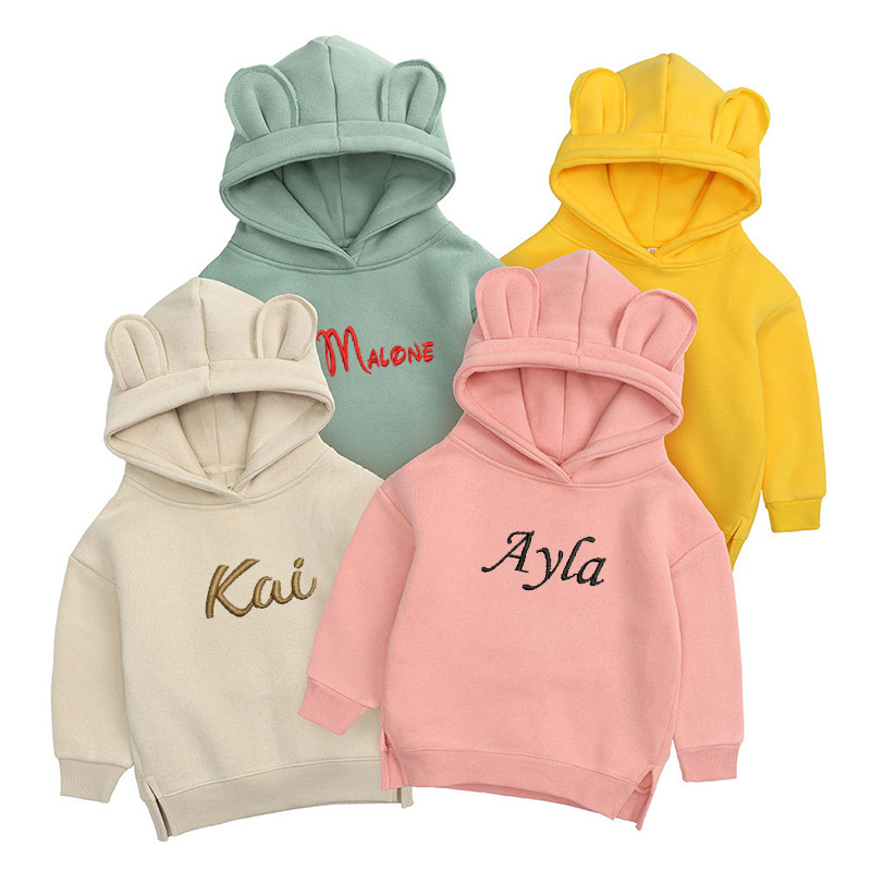Baby Clothing Jumpers - 개인화 된 자수 어린이 곰 까마귀