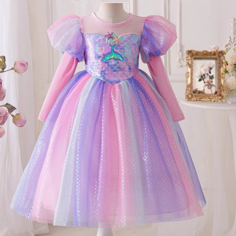 Baby Z Clothing - 핑크 인어 드레스 2026 신상 아기