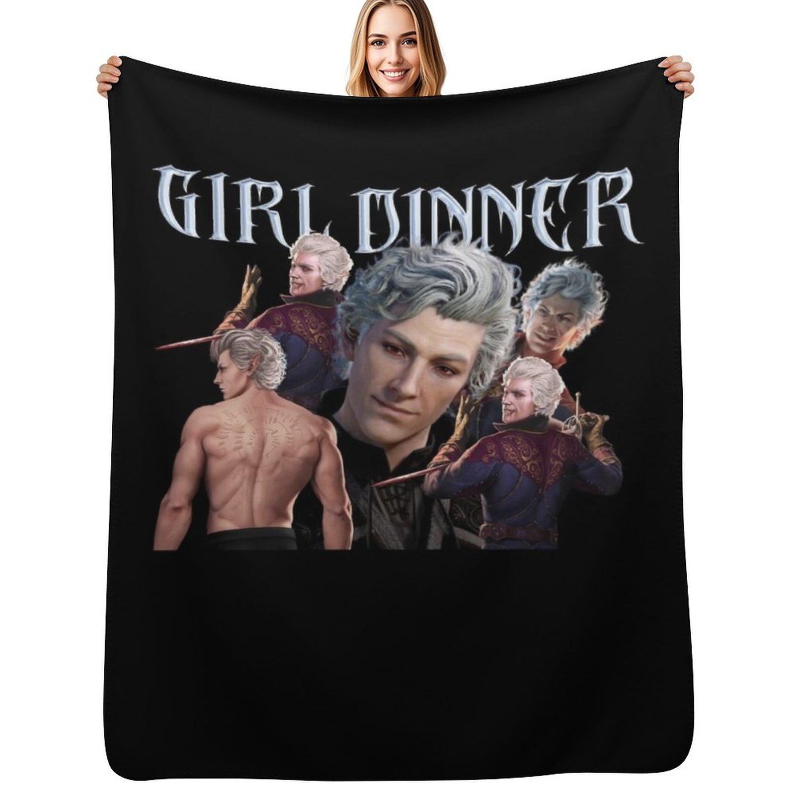 Fleece Sleep Bag - Astarion girl dinner - bg3 게임용