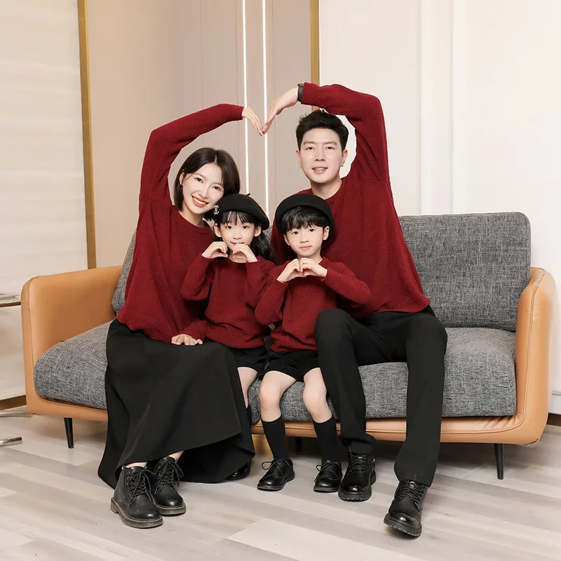 Baby Clothing Jumpers - 부모와 자녀 니트 점퍼 가족 스웨터