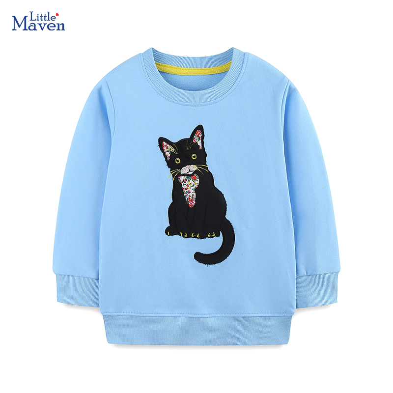 Baby Clothing Embroidery - Little maven 아기 소녀 후드티 아동복