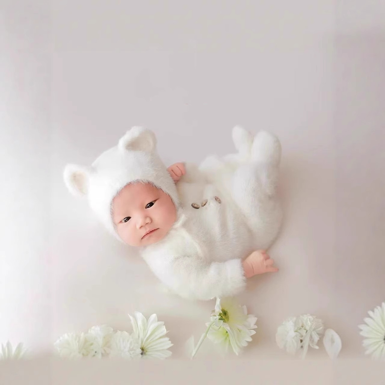 Baby Clothing Jumpers - 0-1개월 아기 곰 의상 신생아 사진