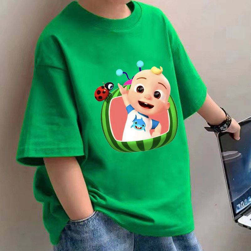 Baby Clothing - Cocomelons 베이비 티셔츠 애니메이션 코튼 반팔