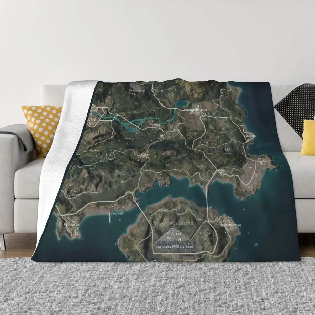 PUBG Erangel 포스터 던지기 담요, 소파 침낭 - Fleece Sleep Bag 리뷰 및 가격