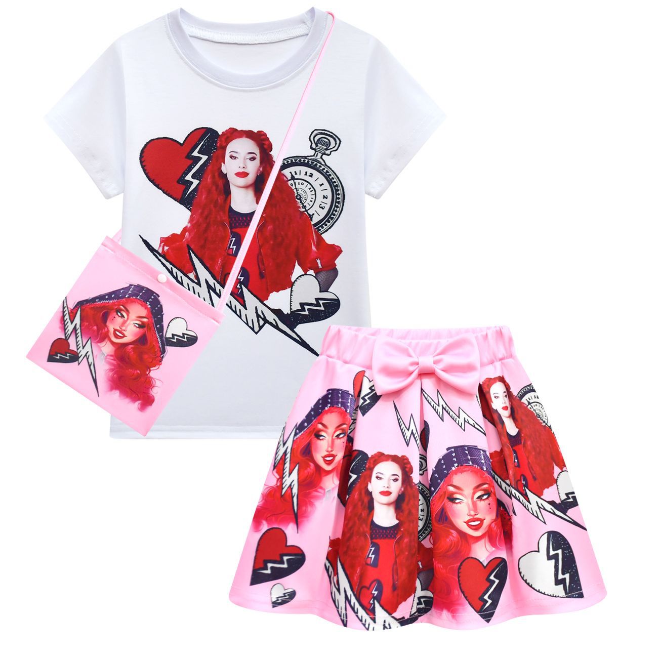 어린이 의류 세트, 여아용 빨간 자손 4 코스프레 티셔 - Baby Clothing Unit 리뷰 및 가격
