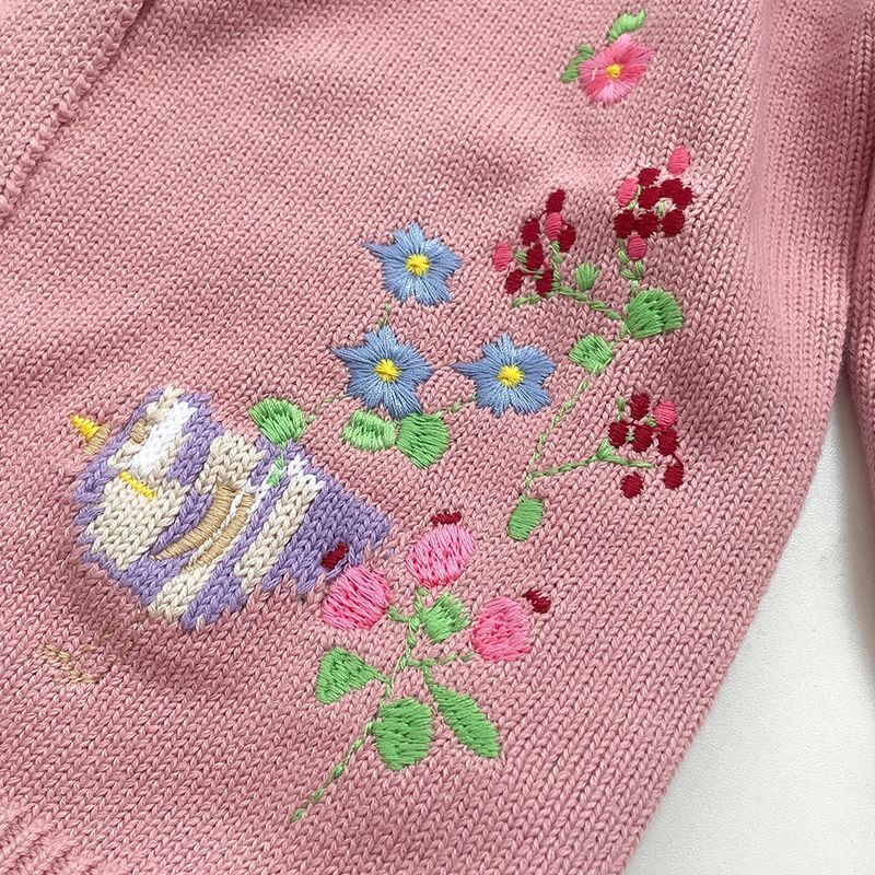 2025 봄 가을 아동 점퍼 여아 손자수 트위스트 작은 - Baby Clothing Jumpers 리뷰 및 가격