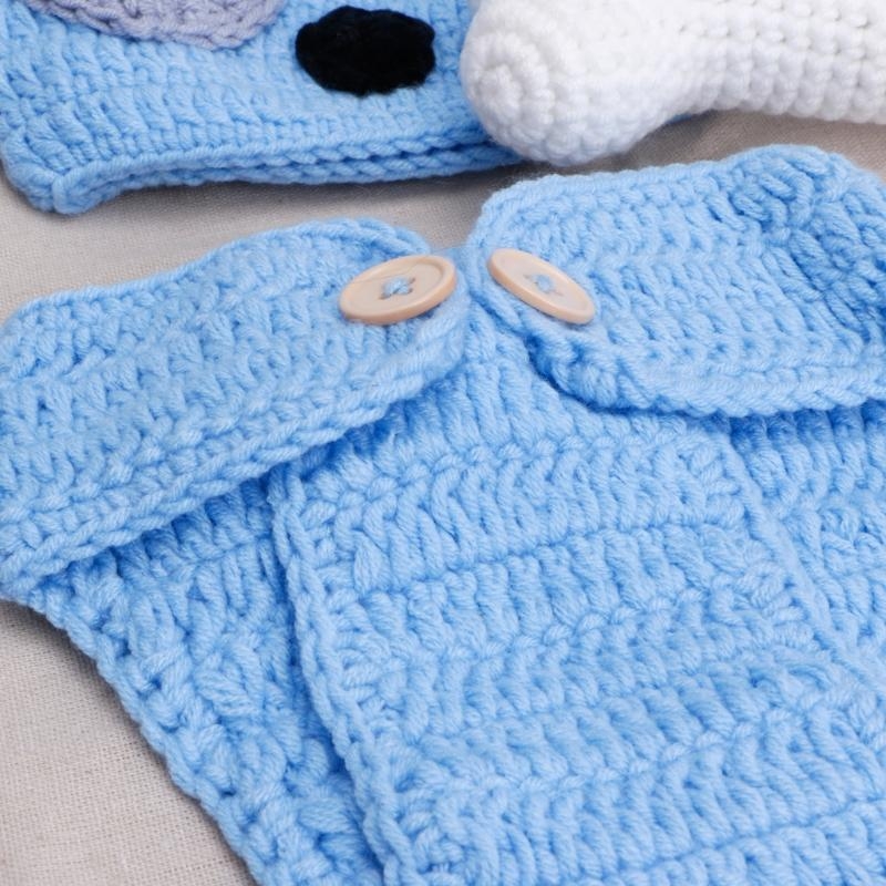 3개/세트 신생아 사진 소품 모자 + 니트 반바지 사진 - Baby Clothing Products 리뷰 및 가격