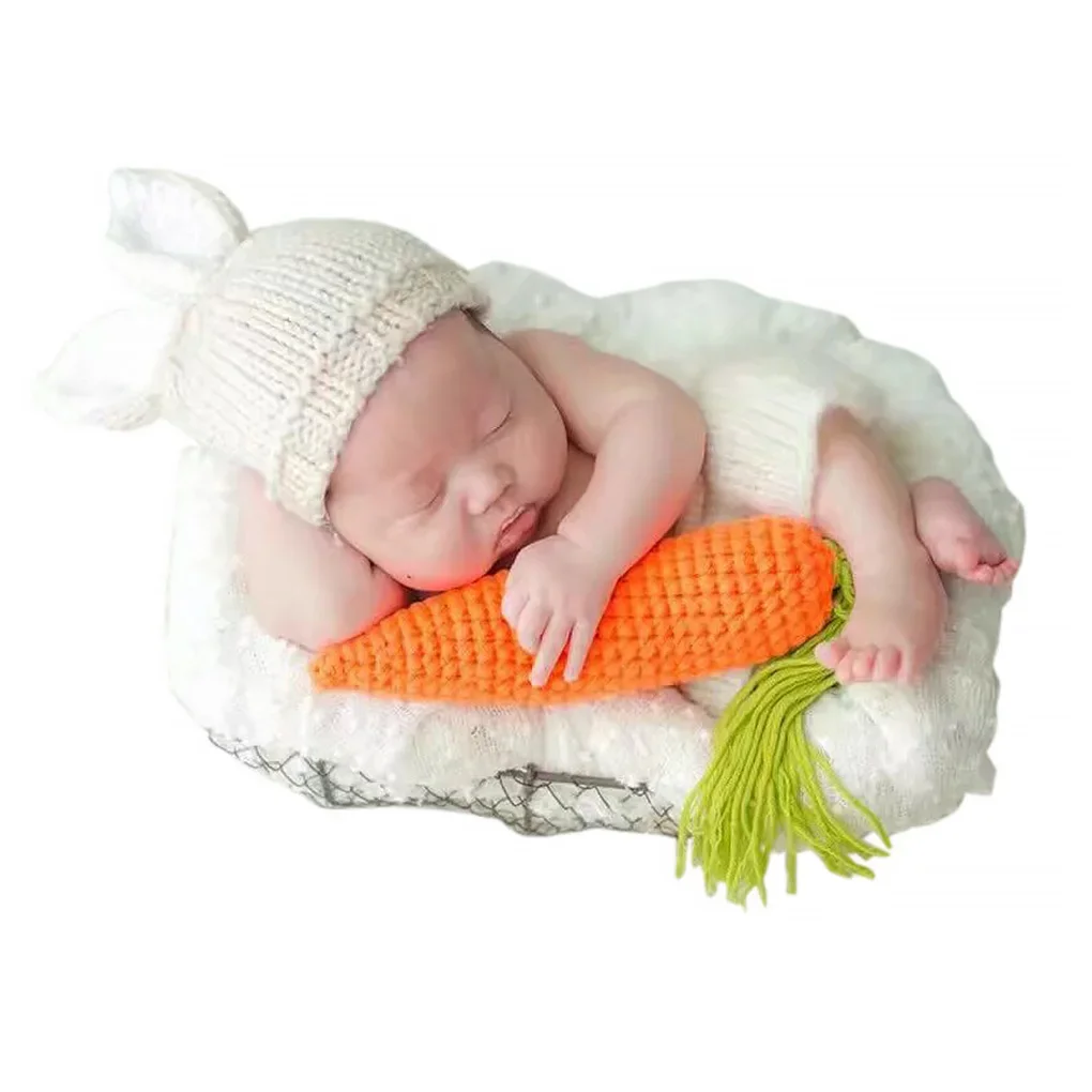 신생아 사진 소품, 뜨게 바지 모자, 무 촬영 코스튬  - Baby Clothing Products 리뷰 및 가격
