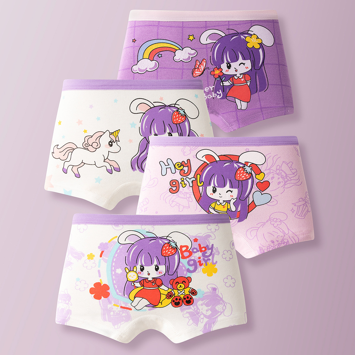 4pcs 코튼 소녀 부드러운 팬티 아기 사랑스러운 캐릭 - Baby Xl 리뷰 및 가격