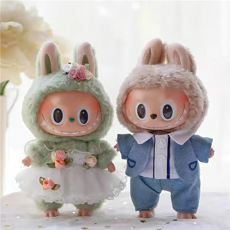 15 17cm 라부부 인형 웨딩 연인 드레스 의상 쉬폰 - Baby Clothing 리뷰 및 가격