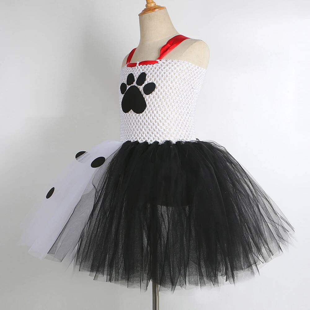 달마시안 개 투투 드레스 아기 소녀를위한 흰색 검은 반 - Baby Z Clothing 리뷰 및 가격