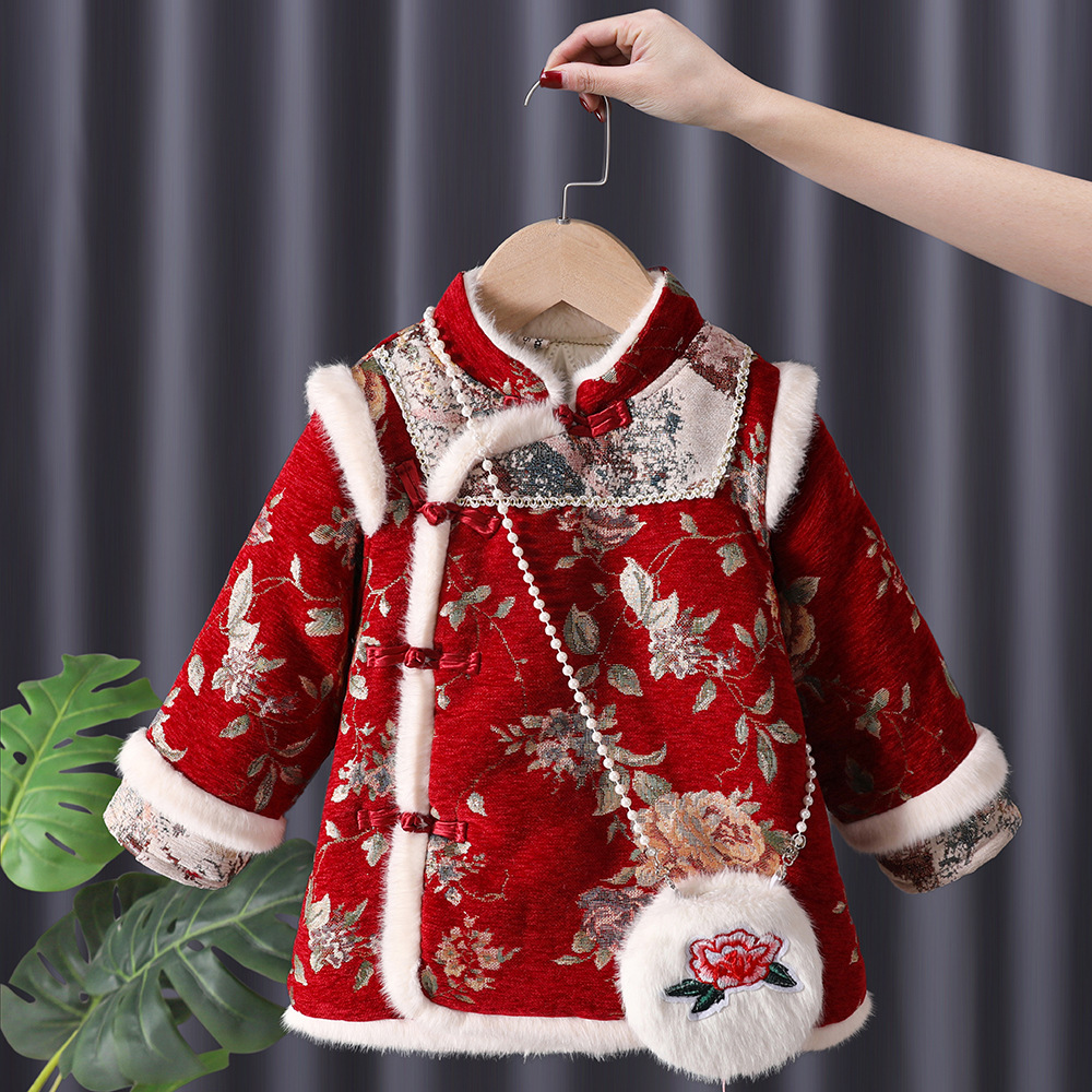 겨울 아기 ​​소녀 Hanfu 키즈 공주 당나라 Che - Baby Clothing Embroidery 리뷰 및 가격
