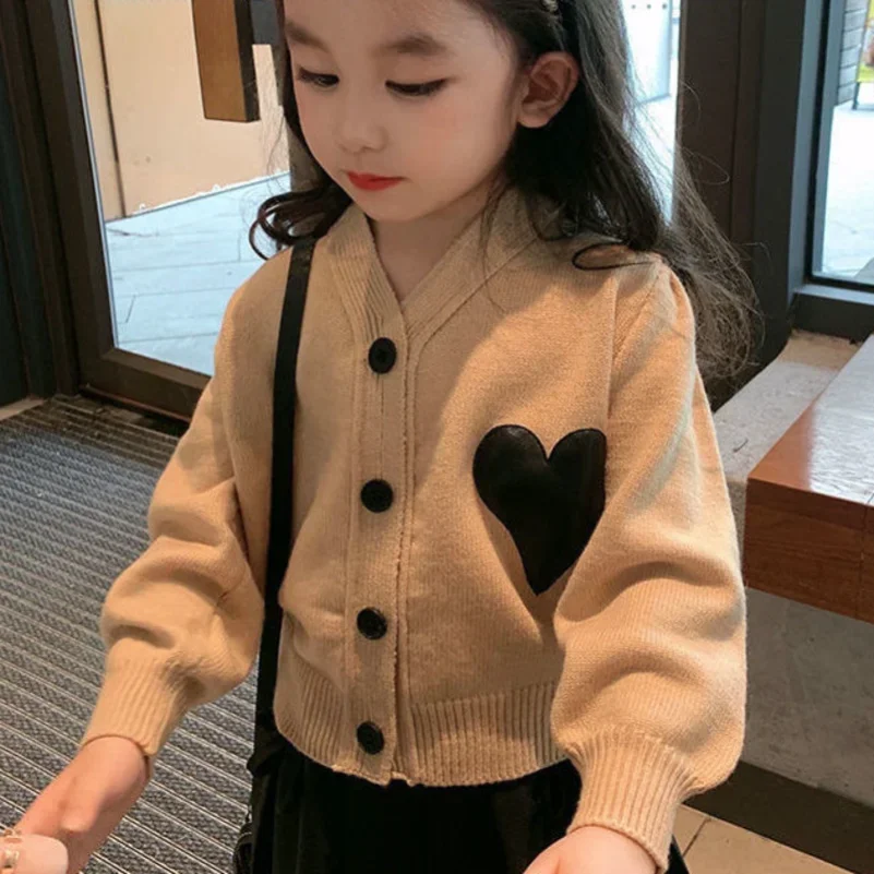 2023 봄 가을 소녀 점퍼 러브 카키 유아 소년 탑  - Baby Clothing Jumpers 리뷰 및 가격