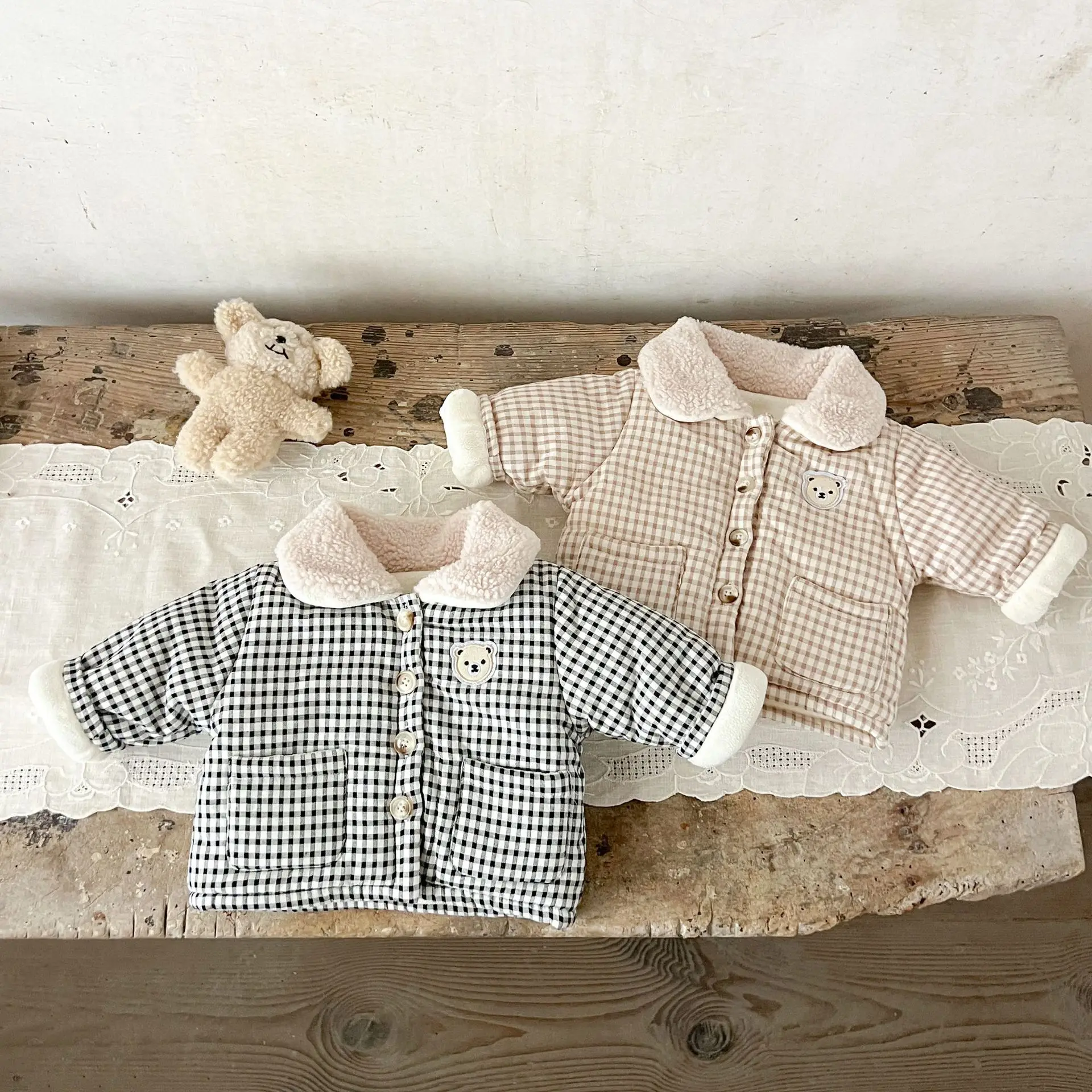 LILIGIRL 겨울 아기 ​​소녀 의류 격자 무늬 코 - Baby Clothing Embroidery 리뷰 및 가격