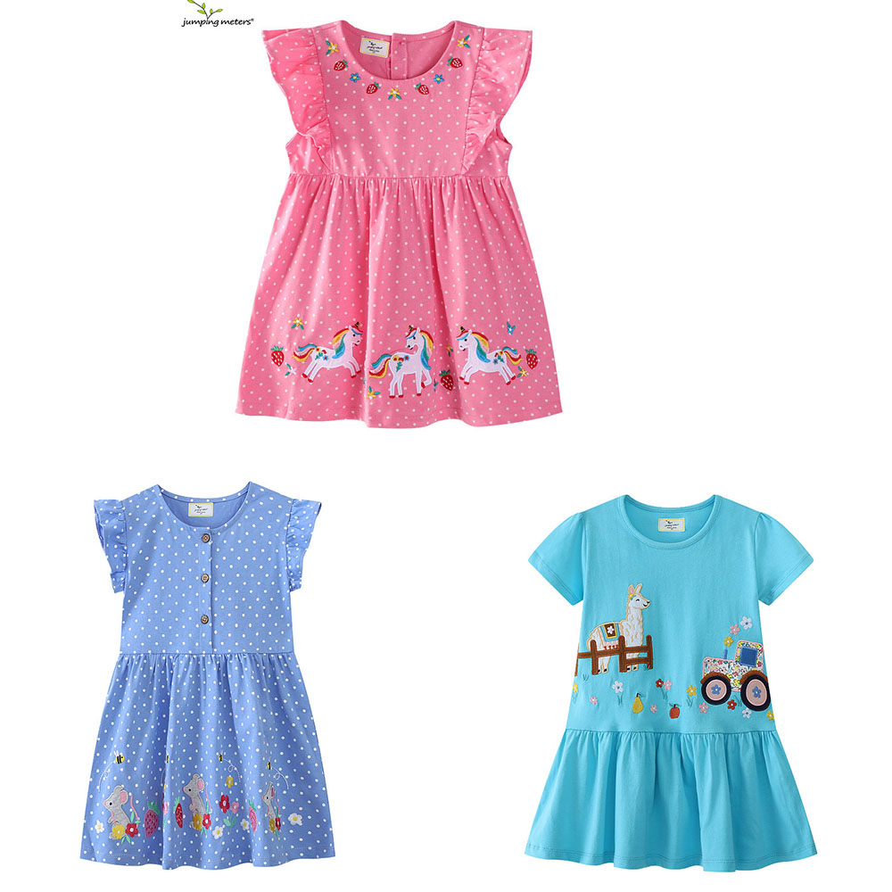 점핑 미터 2-7T 동물 자수 아플리케 여름 도트 무늬 - Baby Clothing Embroidery 리뷰 및 가격