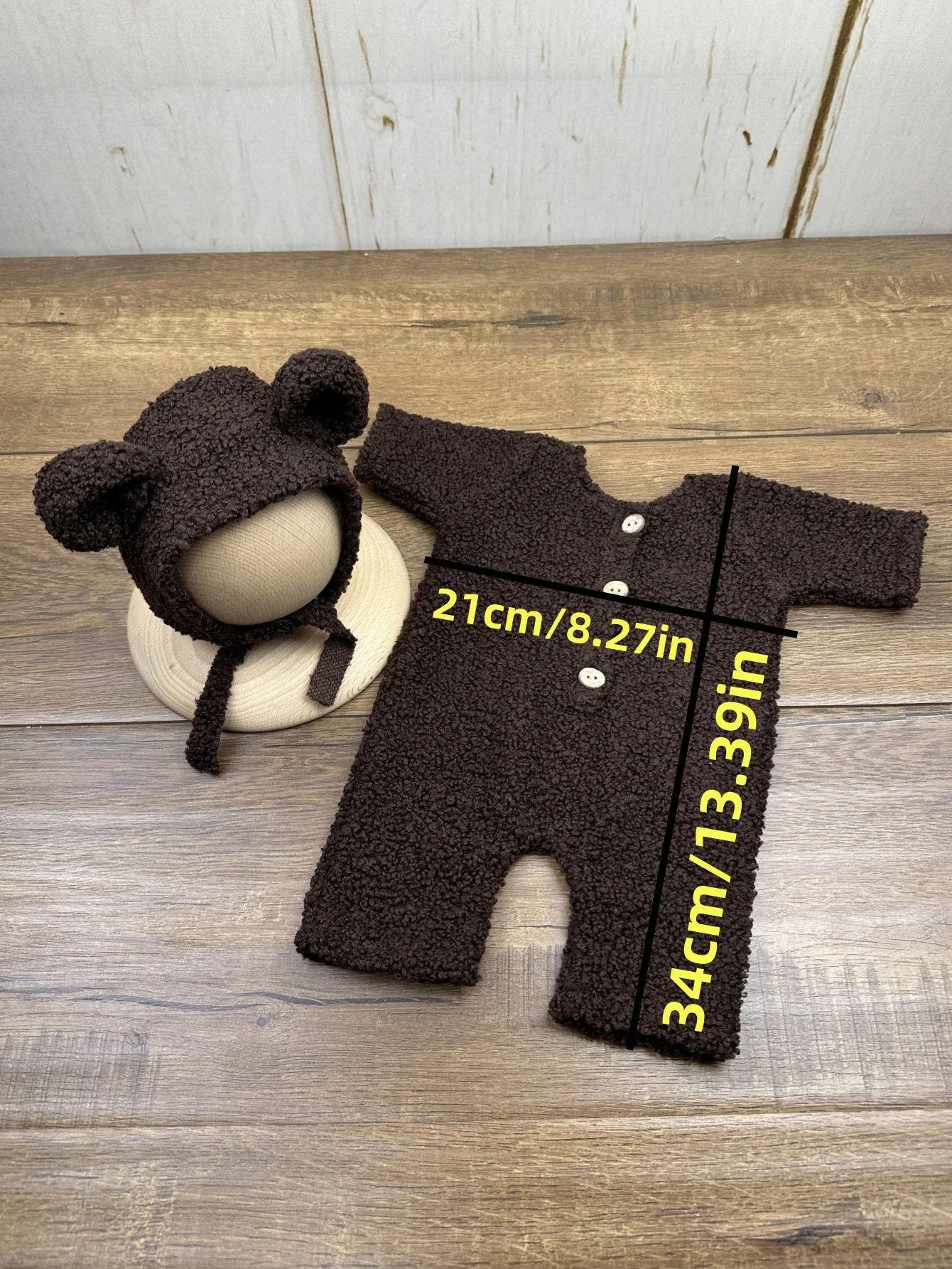 신생아 사진 소품 아기 곰 복장 점프 슈트 모자, 소년 - Baby Clothing Products 리뷰 및 가격