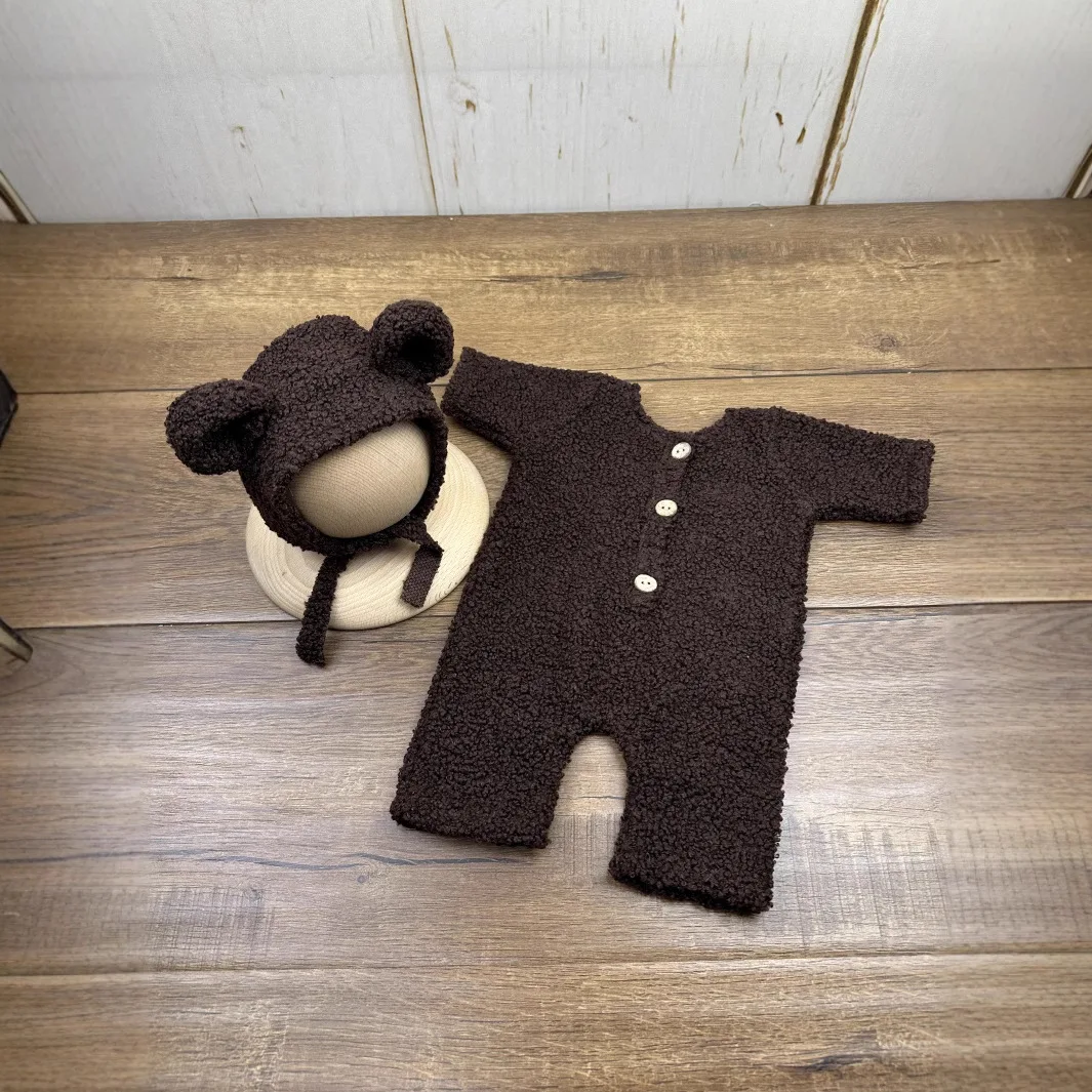 신생아 사진 소품 아기 곰 복장 점프 슈트 모자, 소년 - Baby Clothing Products 리뷰 및 가격