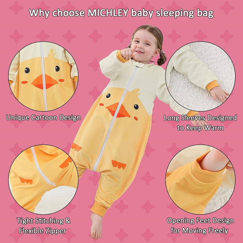 MICHLEY 할로윈 귀여운 오리 만화 잠옷 침낭 자루 - Fleece Sleep Bag 리뷰 및 가격